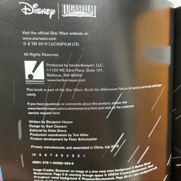 Star Wars Lucas Film Millennium Falcon Mission Reports Book By Benjamin Harper - Picture 3 of 10